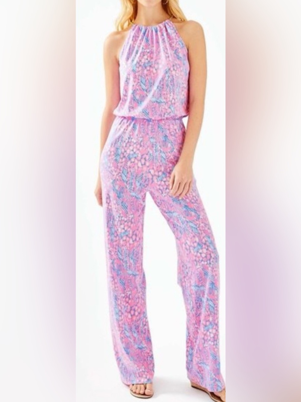 Lilly Pulitzer Bowen Jumpsuit Pink Sorbet High Altitude Size XS
